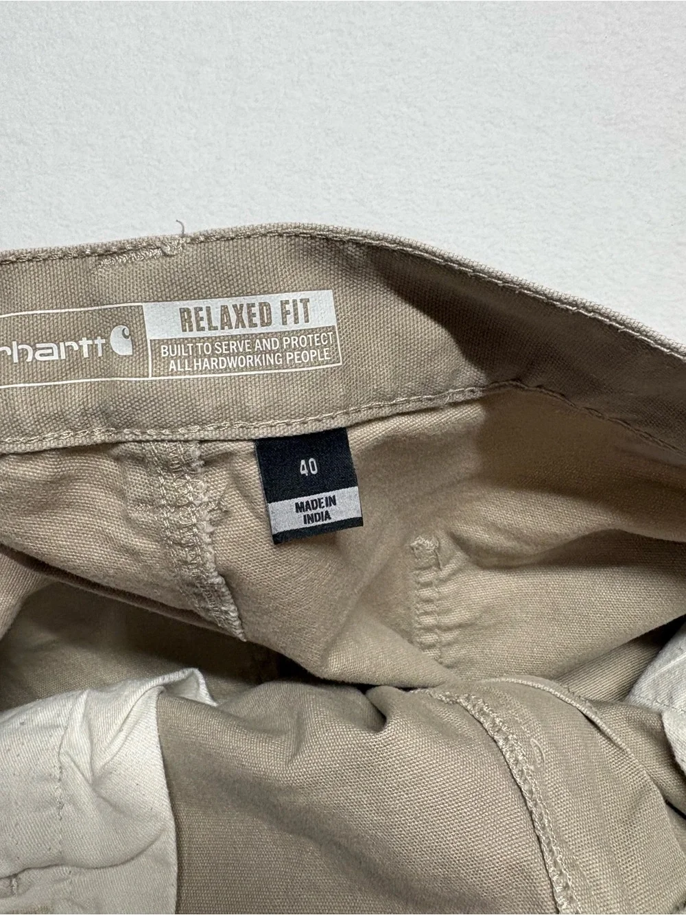 Carhartt Men's Tan Flat-Front Work Shorts